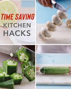 These EFFECTIVE & SIMPLE kitchen hacks will help you save time in the kitchen while cooking, chopping and cleaning! | Glamrs
