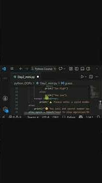 Number Guessing Game in Python | Mini Project #shorts #coding #python #programming