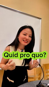 “Quid pro quo” 😄 #English #tuvungtienganh #tuhoctienganh #tienganhchonguoidilam #vocabulary #hoctienganh1kem1 #giaovientienganh #idiomsinenglish | Lê Trang