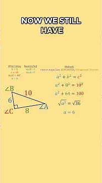 🧐Missing Sides and Lengths of Right Triangle 📐