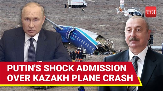 A shocking twist in the Kazakh plane crash tragedy has emerged. #VladimirPutin apologised to #Azerbaijan President for 'tragic incident' in Russian airspace and admitted to dangerous circumstance during the plane's landing. The Kremlin's cryptic statement raises more questions about the role of Russian air defences during the incident. Watch. | The Times of India