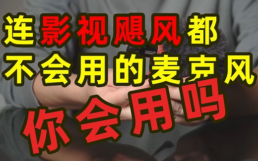 这个连影视飓风都不会用的罗德VideoMicro 麦克风，你会用吗