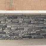 Lightning Ridge Faux Stack Stone Panel - 24 in x 48 in - Gray Fox (43.50 Sq. ft. / Case) 6 Pack