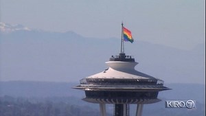 23K views · 292 shares | Today is #Seattle Pride Parade! The Space Needle is flying a rainbow flag. [+ Info, real-time updates: kiro.tv/SeattlePrideDay] [+ Watch the whole parade live at kiro.tv/StreamingNow] | KIRO 7 News | Facebook