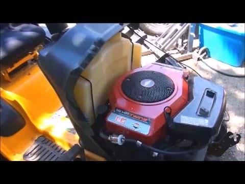 Kohler Courage RIDING LAWNMOWER engine SWAP to Briggs and Stratton opposing TWIN CYLINDER ~ HOW TO