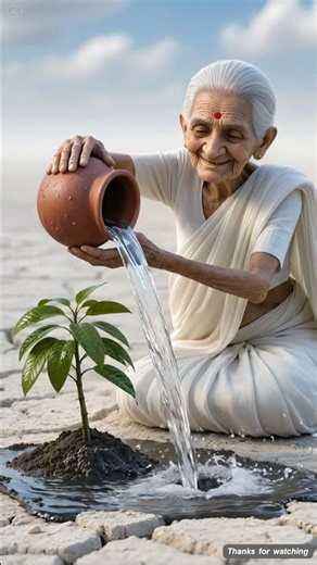 A Grandma’s Love Saved a Mango Tree #shortvideo #tree #water #save #ai #aiart #youtubeshorts
