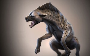 【ZBrush】Krystal《动态动物雕塑：鬣狗》(中英双字)