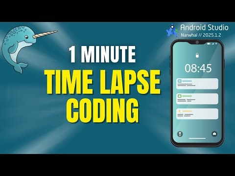 1 Minute Timelapse: Android App Development from Scratch (Java + XML) | Coding Time Lapse
