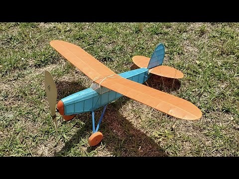 Easybuilt kit Jimmie Allen Skokie rubber powered airplane, built by Caleb Finn