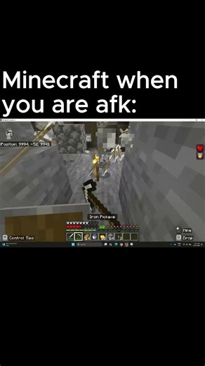 Minecraft when I am afk #minecraft #shorts #shortsfeed