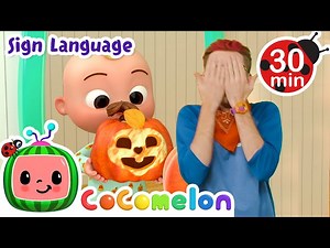 Peek-a-BOO! 👻 | CoComelon with ASL | 🖐️ Sign Language for Babies 🖐️ - Videos For Kids