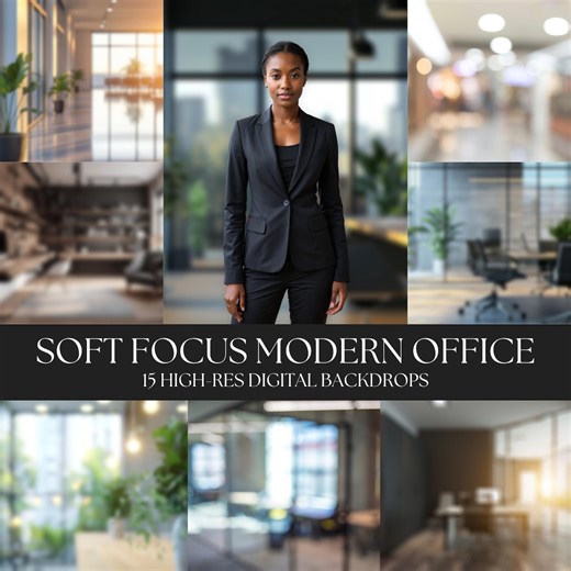 Soft Focus Modern Office Backdrops, Professional Headshot Backgrounds, Blurred Business Portrait Overlays, Zoom Meeting Virtual Scenes - Etsy