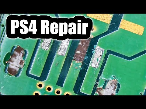 PS4 Ripped Connector Repair. A trick using the Grinding Pen to re-solder and make it super solid.