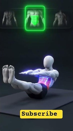 six pack workout with 3D animation video 💪 #gymworkout #sixpack