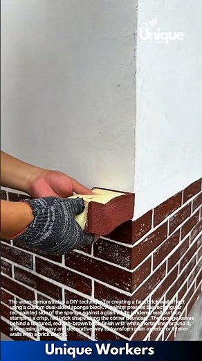 Faux Brick Wall Painting: Using a Sponge Stamp to Create Decorative Brick Patterns