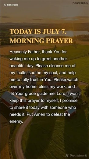 Today is July 7. Morning Prayer