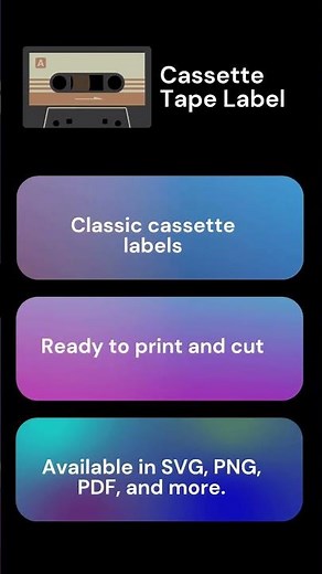 Audio Cassette Tape Label Template