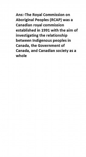 What is Royal Commission on Aboriginal Peoples?