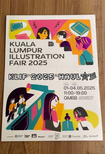 klif day 1!! i blinked and my money’s gone but i have a handful of new stickers and art prints🥸👍 to the artists whoever sees this I’LL BE BACK FOR YOUUU I LOVE YOUU #klillustrationfair #klif2025
