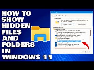 How To Show Hidden Files and Folders in Windows 11