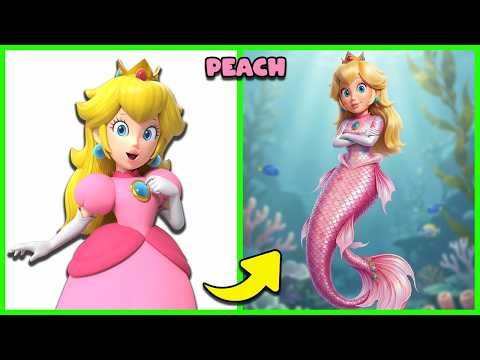 The Super Mario Galaxy Movie Character as as Mermaid 🍄 Mario Movie Quiz: Yoshi, Peach, Bowser, Daisy
