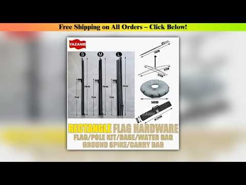 Rectangle Flag Pole kit and Base Ground Spike 6FT 9FT 13FT Advertising Swooper Flag Pole Set Beach