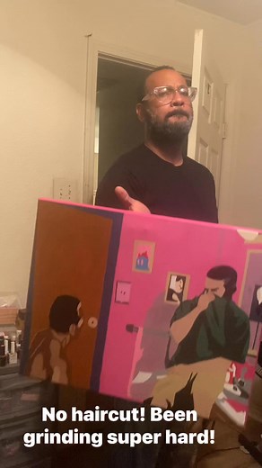 Friday Canvas complete! Never not working. Please take me serious. #PaintTrapsterrr | Rashad Muhammad