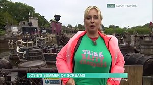 She coped so well on Monday's rollercoaster, we've sent Josies to tackle another one, and this time it's Nemesis at Alton Towers! 🎢 We can't wait to see how this one turns out! 🤣 | This Morning