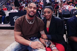 Simone Biles' husband shares glimpse of "perfect night" with the gymnast and the couple's dogs
