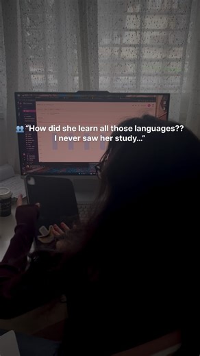 the language girl on Instagram: "It took me YEARS to figure out a language learning system that actually works. Turns out it was stupidly simple. It’s based on 3 pillars, each one supporting the others. When they’re all in place, learning starts to feel easy: 1️⃣ A solid foundation Pick one good course and stick with it. No jumping around. This gives you the structure and grammar you need to understand how the language work. A strong foundation makes everything down the line much easier to retai