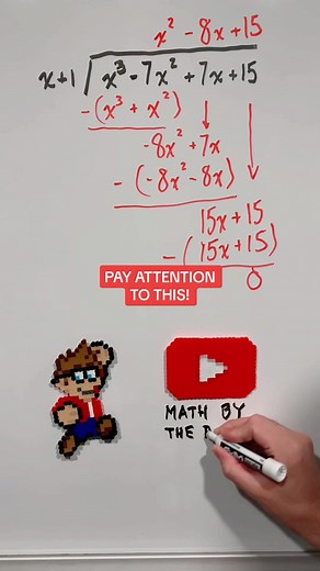 This easy to miss detail makes polynomial long division WAY easier! #mathtrick #mathtricks #math #maths #mathematics #algebra #mathteachersoftiktok #mathteacher #algebrahelp #polynomial #polynomialdivision #polynomiallongdivision #polynomials