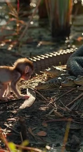 Crocodile's Lair: Baby Monkey Encounter
