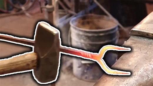 They use this forged tool to cook squirrels