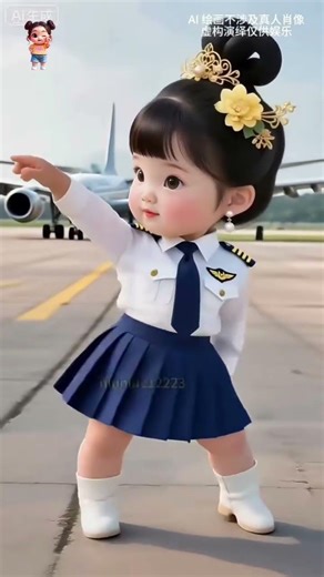 When the Airport Turns Into a Dance Floor 💃✈️ Tiny Captain Got Moves!