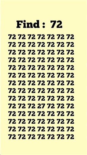 find the odd number 👉🏻 72#viral #iqtest #shorts