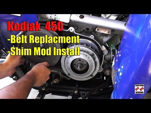 How to Change Belt & Install Shim Kit Mod - KODIAK 450 400