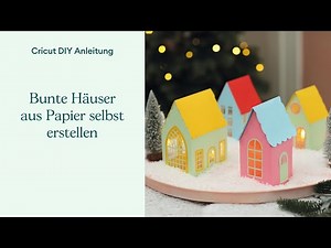 Bunte Häuser aus Papier selbst erstellen