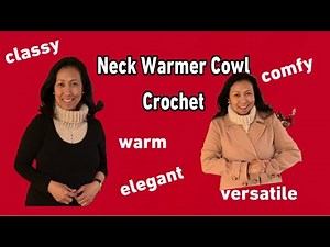 How to Crochet Neck Warmer Cowl tutorial step by step|Myleen