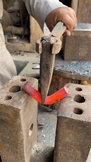 Turning a Small Steel Rod into a Perfect V-Shape | YouTube Shorts