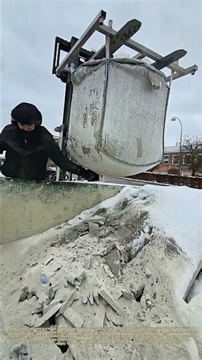 Opening the Bulk Bag: How Workers Unload Construction Debris Safely
