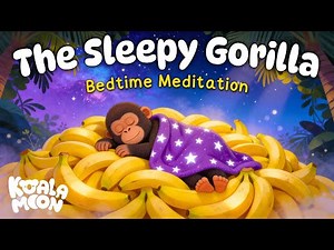 The Sleepy Gorilla 🍌 Relaxing Bedtime Meditation for Kids 💤 Sleep Stories 🌙