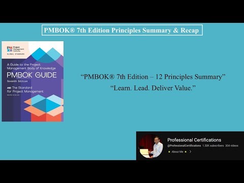 PMBOK® 7th Edition Principles Summary & Recap