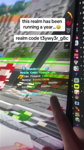 this minecraft realm has been running for a whole year..