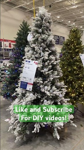 Lowe’s 7.5-ft Candlewood pine Pre-lit Flocked Artificial Christmas Tree with Multicolor LED Lights!