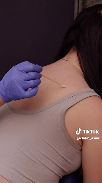 ASMR Sensory Testing Back Exam - Sharp or Dull Sensations