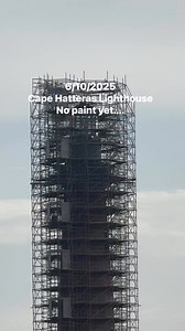 6-10-25 Cape Hatteras Lighthouse progression - So far I see no new paint. And that’s it for the cape Hatteras lighthouse update. I have no clue when it will be done. #capehatteraslighthouse #wessnyderphotography #OuterBanks | Wes Snyder Photography