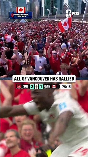 Fans in Vancouver go crazy after Canada's late goal