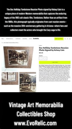 Doc Holliday Tombstone Photo Memorabilia