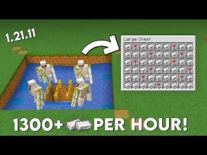 Easy Iron Farm Minecraft Java 1.21.11 | 1300+ Iron Ingots/Hour!
