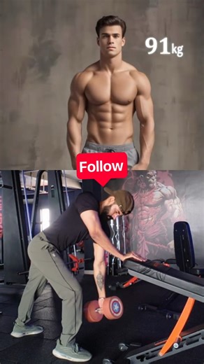 Powerful visual simulation of how muscle mass looks so different at the different weights #muscle 💪🏻